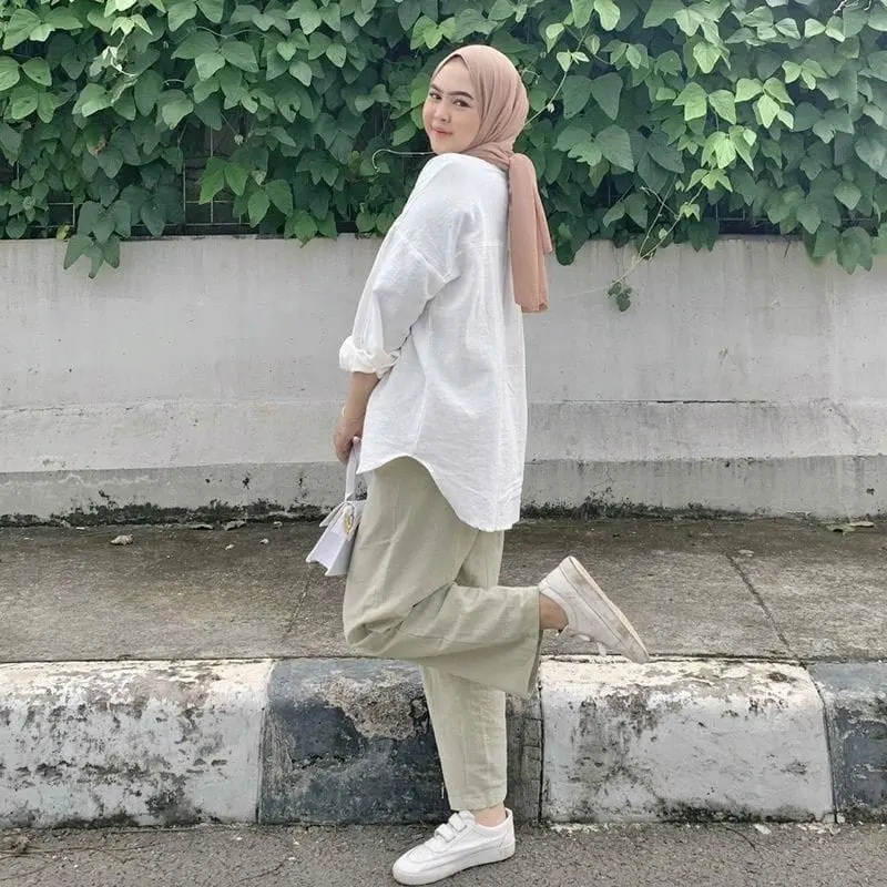 KALEA SHIRT - Kemeja Katun Linen Basic Oversize Atasan wanita Elegan Baju Fit 4