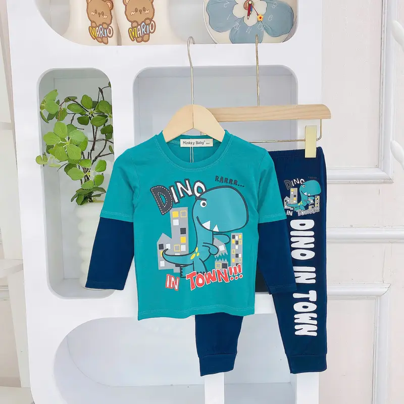 [Shin Kids] Dưới 1m15 (8-24kg) Dài Tay Chất Thun Lạnh In Nhân Vật Hoạt Hình Siêu Xinh Dành Cho Bé.Đồ Ngủ Bé Trai, Đồ Ngủ Bé Gái, Đồ Dài Cho Bé 4