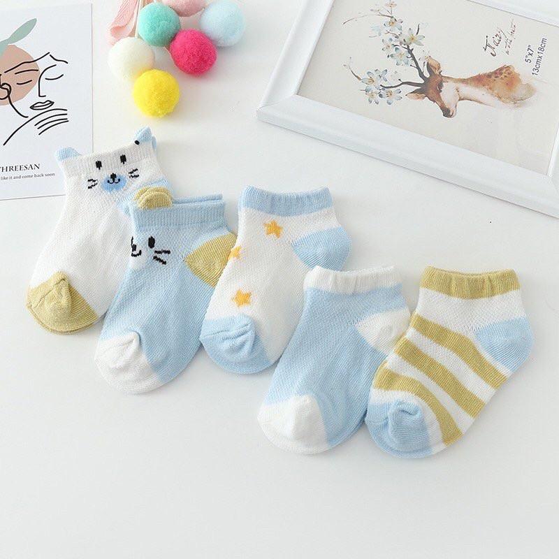 Product Introduction of Set 5 Đôi Vớ Tất Lưới Điều Hòa Hình Thú Cho Bé Từ 0-2 Tuổi 5