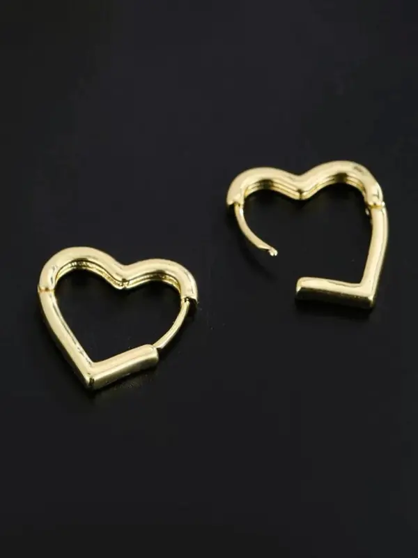 Fashion Heart Shaped Stud Earrings, Fashion Jewelry for Party, Daily Clothing Decor, Trendy All-match & Exquisite Jewelry for Birthday Gift 5