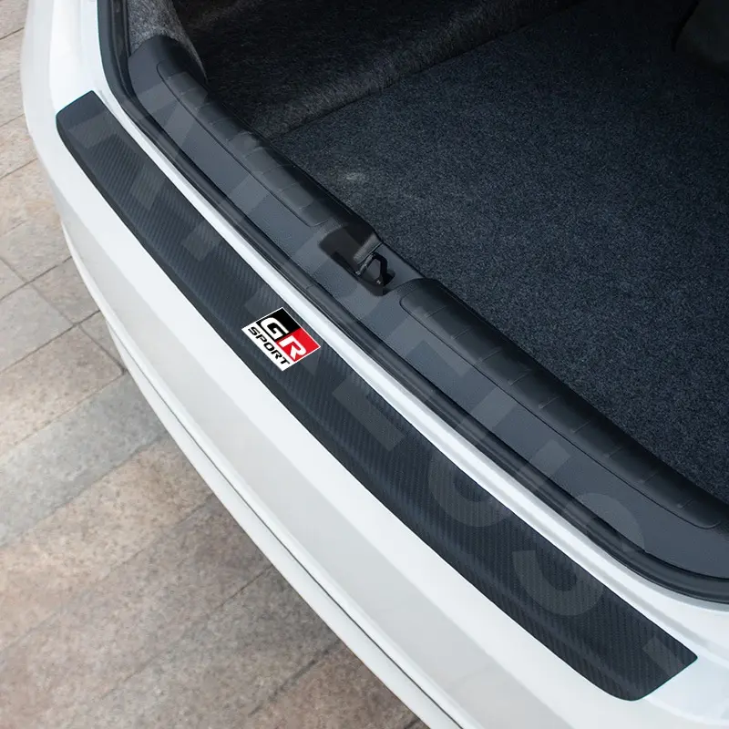 Stiker Pelindung Pintu Mobil Toyota Avanza Rush Kijiang Innova Calya Razie Yaris Wish Corolla Cross Bahan Karbon Fiber 4