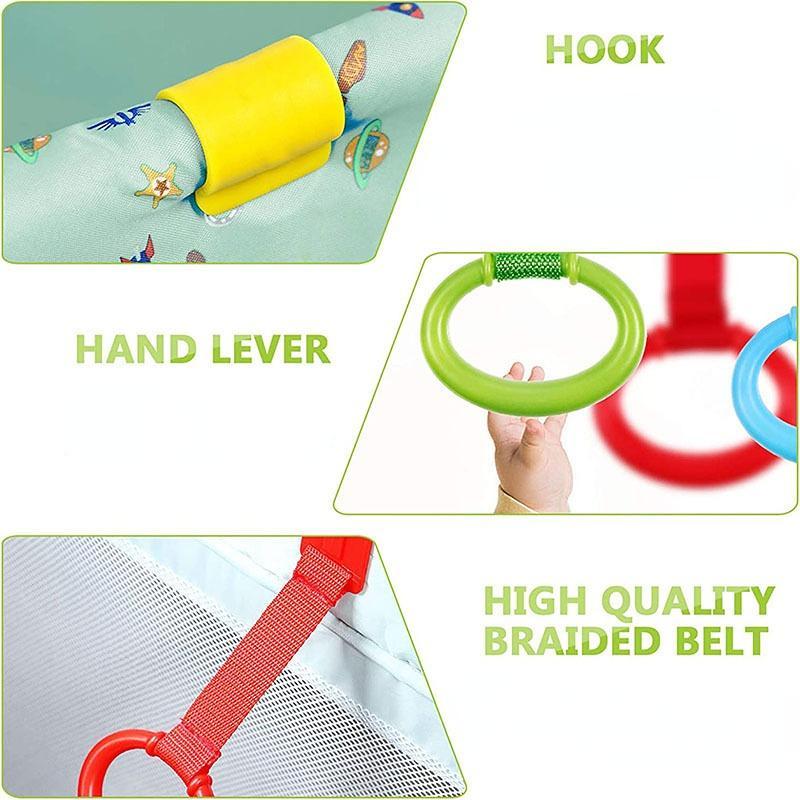 Pull Ring For Playpen Baby Crib Hooks General Use Hooks Baby Toys Pendants Bed Rings Hooks Hanging Ring Help Baby Stand 1