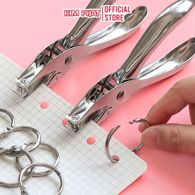 Kìm bấm 1 lỗ giấy refill dụng cụ bấm lỗ giấy đơn làm sổ còng sổ tiện dụng 3011
