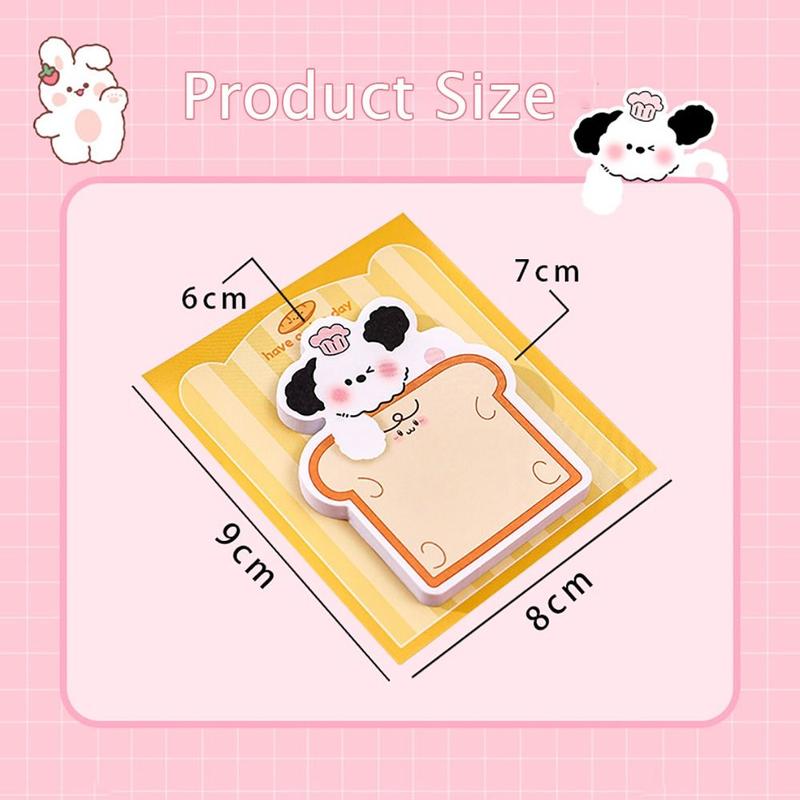30Sheets Kawaii Puppy Sticky Notes Stationery Cartoon Notebook Notepad 2