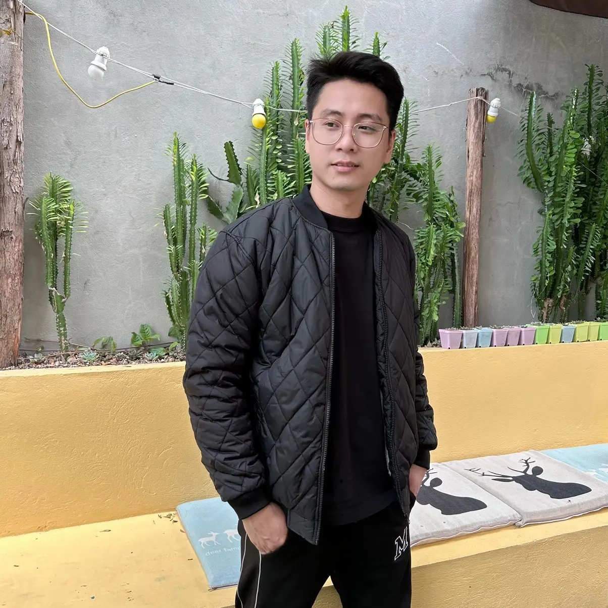 Áo bomber chần trám LÓT LÔNG, phong cách cá tính