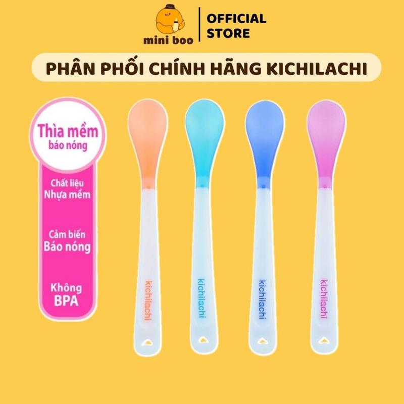 Thìa Mềm Báo Nóng Kichilachi Cho Bé sơ sinh và bé Ăn Dặm