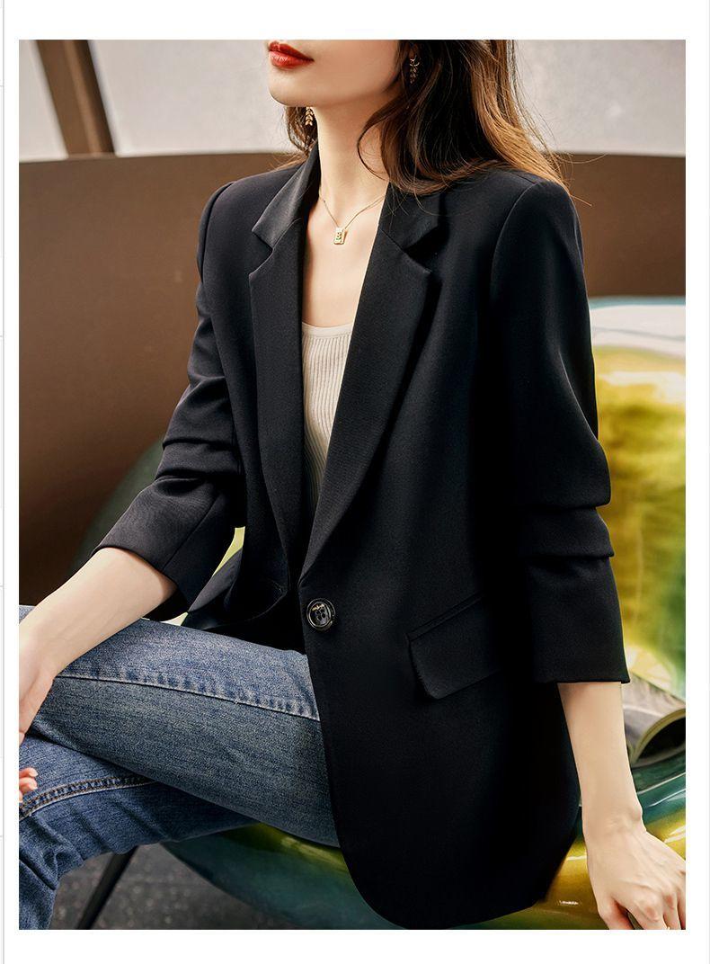 Product Introduction of Áo Khoác Vest, Dành Cho Nữ, Hàng Mới Về Mùa Xuân Năm 2024, Phong Cách Hàn Quốc, Dáng Ôm, Dễ Phối Đồ Dáng Rộng Vừa Vặn, Dài Tay, Áo Khoác Phong Cách Anh Quốc, Áo Khoác Nữ 2