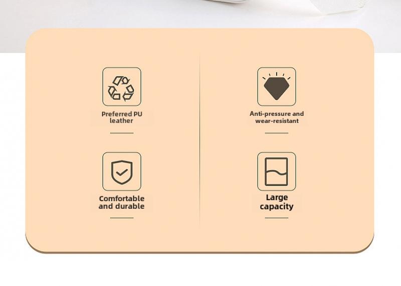 Product Introduction of Handheld cosmetic bag, transparent PU, waterproof, ins style, high appearance value, large capacity and with a sense of high-class 6