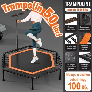 Bettergrow Trampoline Alat Olahraga Indoor Outdoor 50 Inch Kuat Hingga 100KG Anti Slip Adjustable