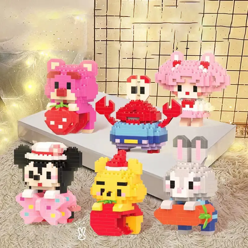 LELE Nano Block Kartun Mini Bricks Kotak Mainan Balok Susun Mainan Anak Edukasi DIY 3DPuzzle Toys 7