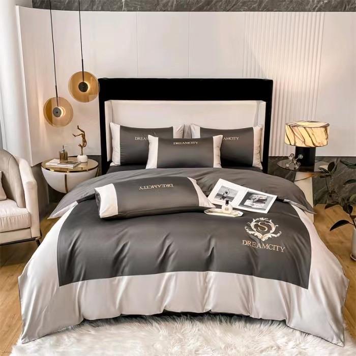 Set ga gối vỏ chăn 4 món cotton sang trọng đẳng cấp. Sản phẩm gồm: 2 vỏ gối đầu, 1 tấm ga trải giường, 1 vỏ chăn kích thước 2mx2m3