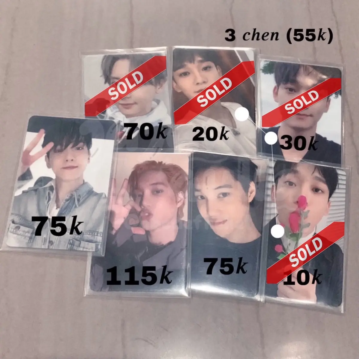 PC  PHOTOCARD OFFICIAL exo kai dftf vivance baekhyun bambi ar