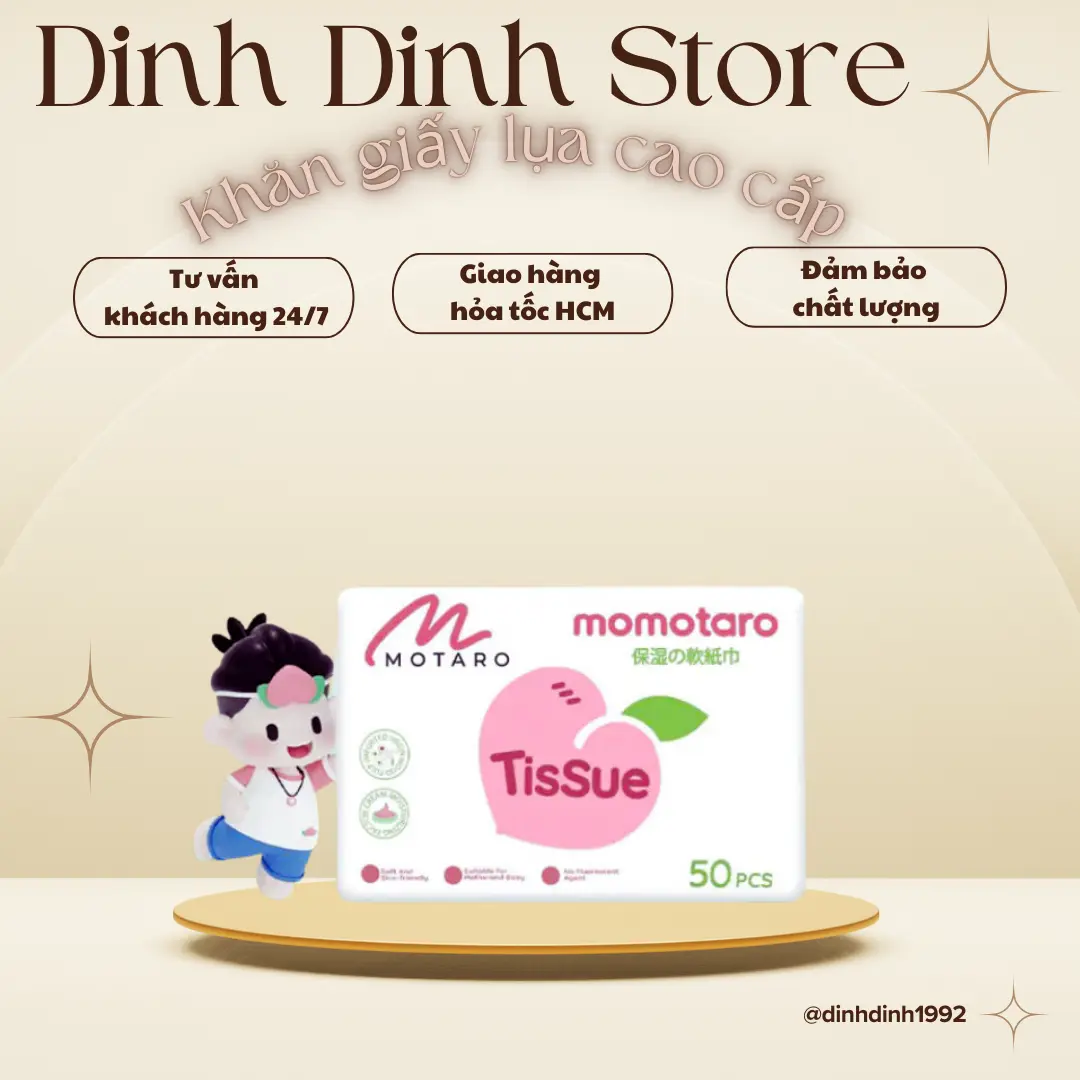 Khăn giấy khô lụa Momotaro (gói tiện lợi)