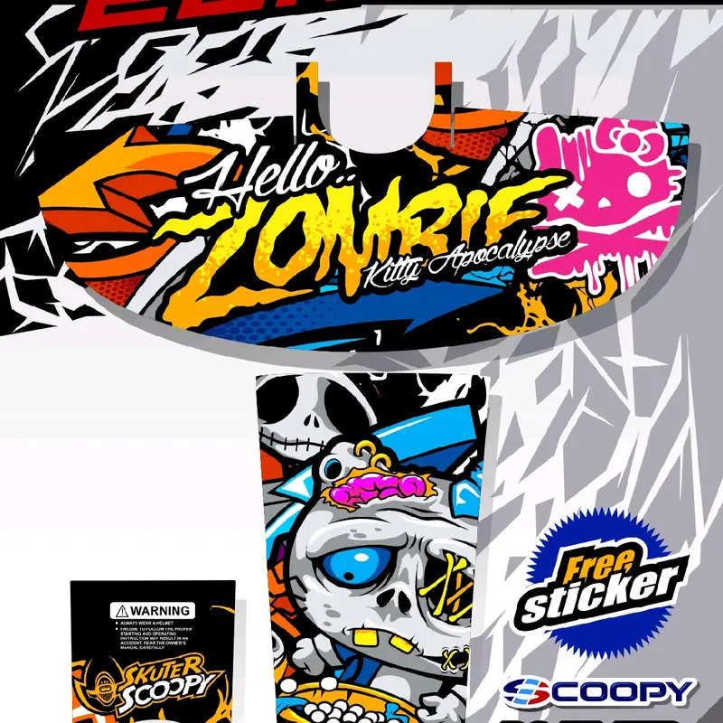 Sticker Pelindung Dashboard Tankpad Scoopy 2017 2018 2019 (body protector deck pad cover) 3