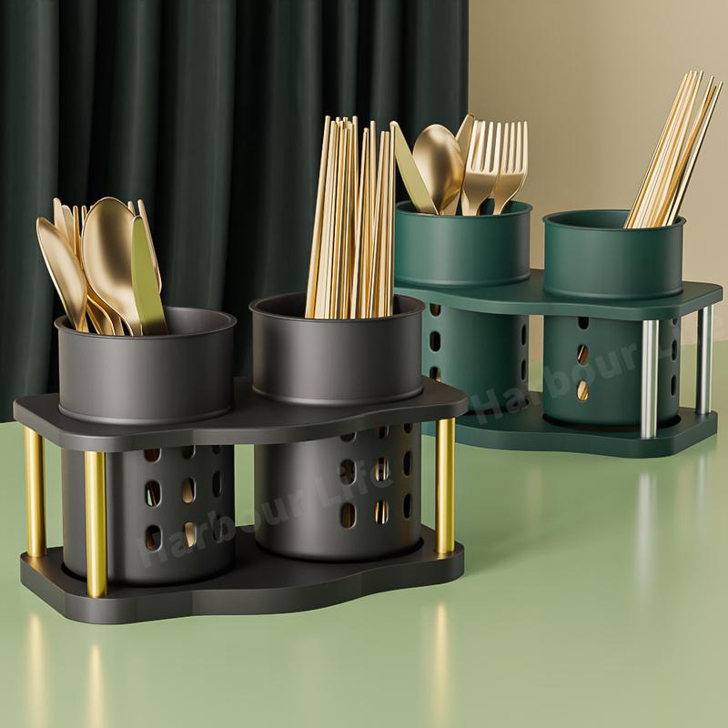 Product Introduction of Harbour Life Kitchen Fork Spoon Holder Cutlery Holder Drainer Chopsticks Spoon Storage Box Kitchen Rack Organizer Ramadan Kareem 11