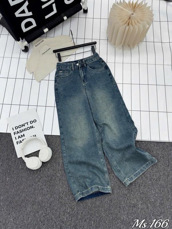 Product Introduction of Quần Jeans suông  Nữ cạp cao 6