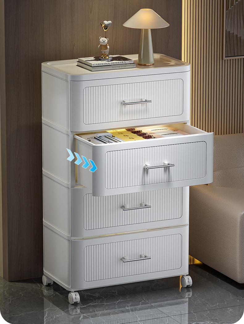 Product Introduction of Multi-Functional Drawer Storage Cabinet Household Storage Cabinet Organizing Cabinet Multi-Layer Toy Snack Movable Storage Rack 7