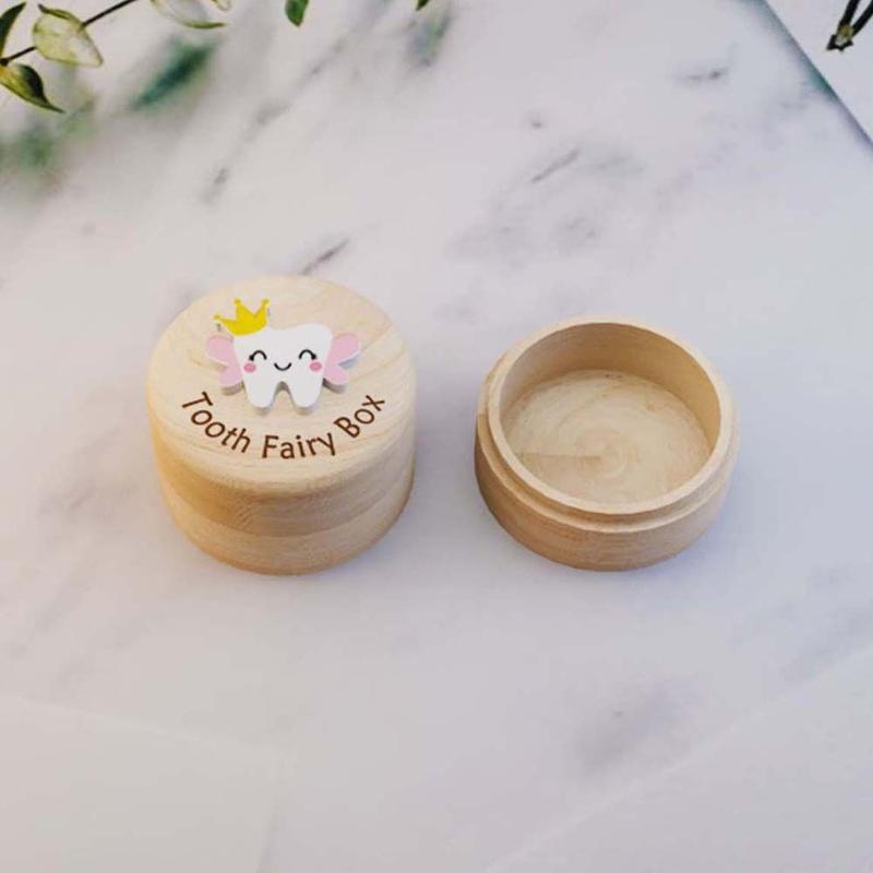 Mini Collection Commemorative Box Wood Baby Tooth Box Primary Teeth Baby Teeth Save Milk Teeth Organizer Souvenirs Box Fetal Hair Umbilical Cord Preservation Deciduous Tooth Case Children 6