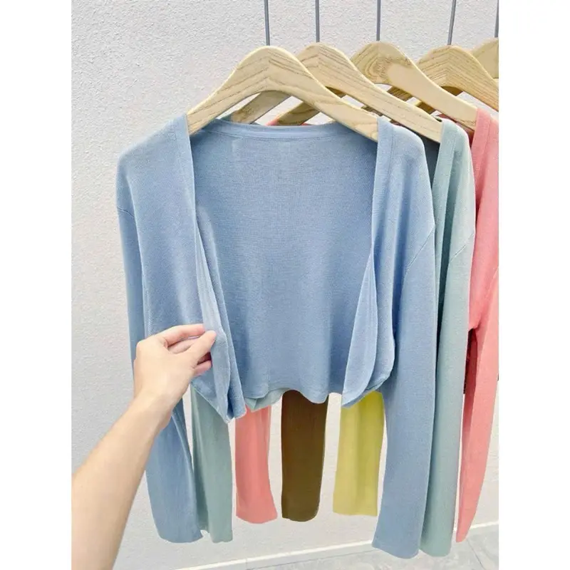 ÁO KHOÁC CARDIGAN THUN GÂN ĐỦ MÀU PHỐI NÚT XINH ĐẸP V897
