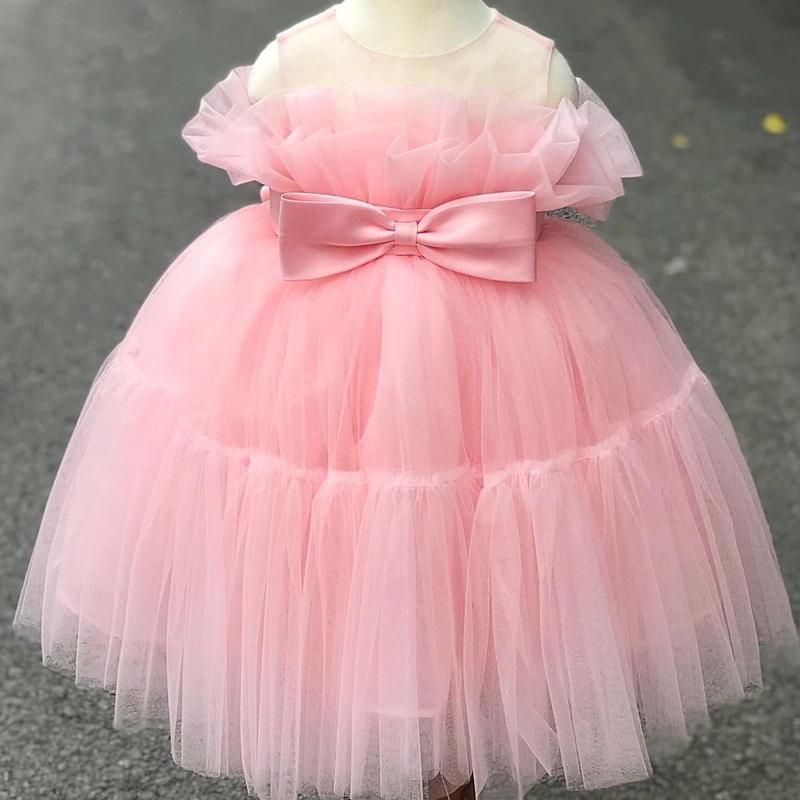 Váy bé gái tutu xoè nơ eo đáng yêu cho bé gái