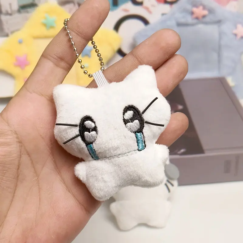 Bộ Tai Nghe Dễ Thương, Móc Chìa Khóa Cặp Đôi Mèo Con, Búp Bê Mèo Khóc Mini, Móc Khóa Nhồi Bông, Chó Hoạt Hình Và Mặt Dây Chuyền Túi Ong, Thích Hợp Để Đồ Trang Trí Ba Lô 7