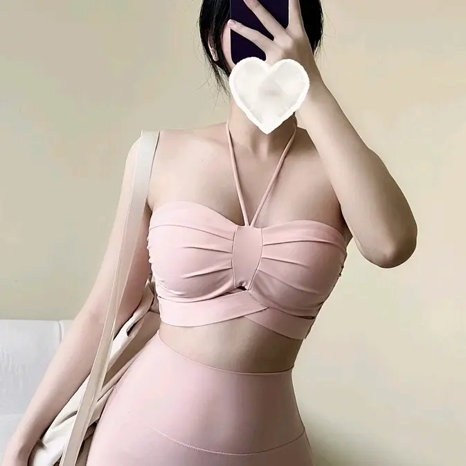Áo Bra Quây Cúp Cột Dây Cổ Cánh Bướm Thể Thao Tập Gym Yoga Aerobics - Quyến Rũ - Nâng Ngực Có Đệm Mút Chất Mềm Mịn Co Giãn Hàng VNXK Cup 1