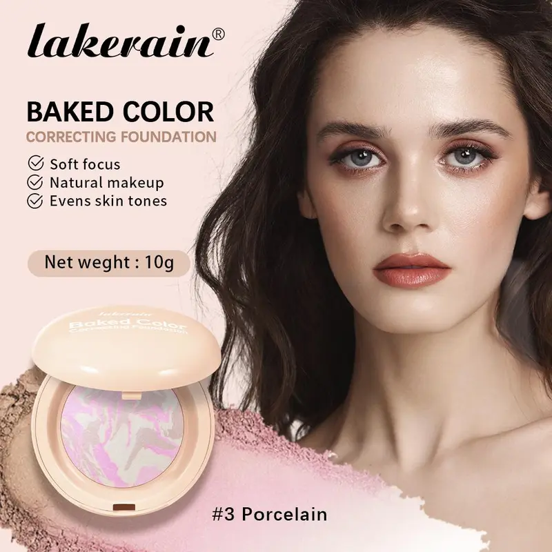 Long-lasting Color-correcting Foundation Palette, 1 Count Baked Color Correcting Foundation Palette, Multi-purpose Makeup Palette for Women 2