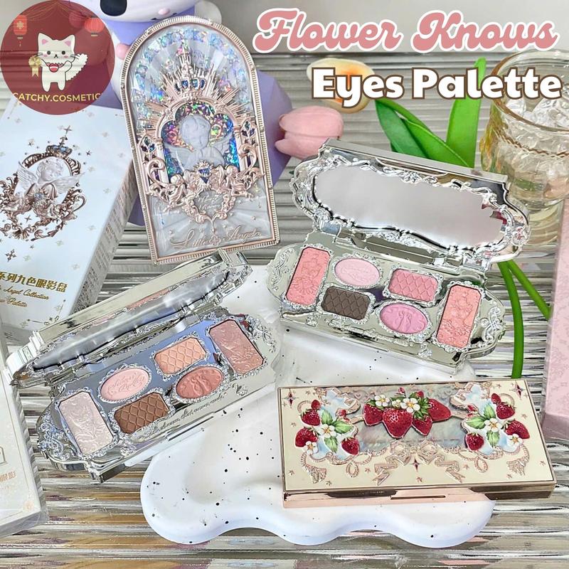 FLOWER KNOWS Bảng Phấn Mắt FLOWER KNOWS Nhũ Lì BST Little Angel Swan Ballet Strawberry
