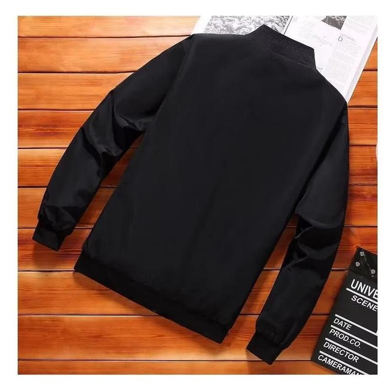 Men's Lightweight Windbreaker Spring Autumn Jacket Coat Men's Windproof Outdoor Casual Stylish Zipper Pocket Jacket 2