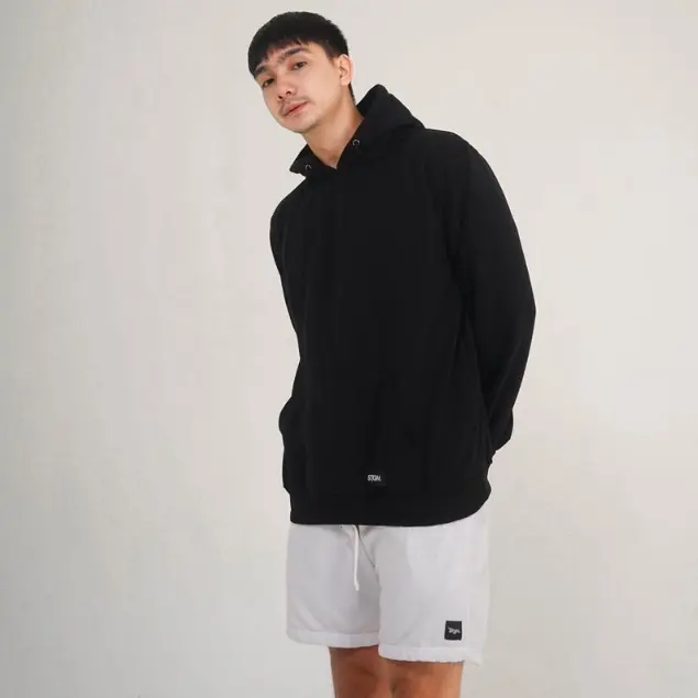 Steigen Pullover Hoodie Fleece Black Lembut Nyaman
