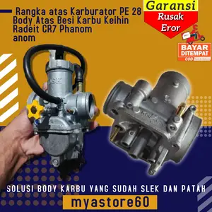Rangka atas Karburator PE 28 Body Atas Besi Karbu Keihin Radeit CR7 Phanom Motorcycle
