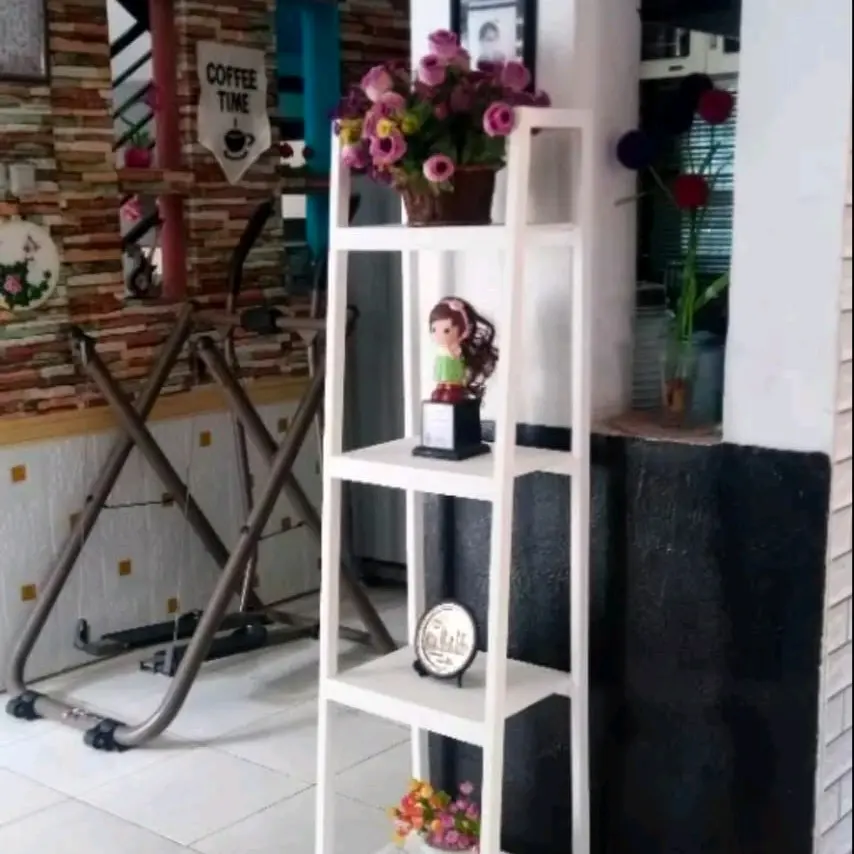 rak kayu 4 susun serbaguna ngerakit sendiri m,rak kayu 4 susun pajangan,rak kayu 4 susun murah sebag
