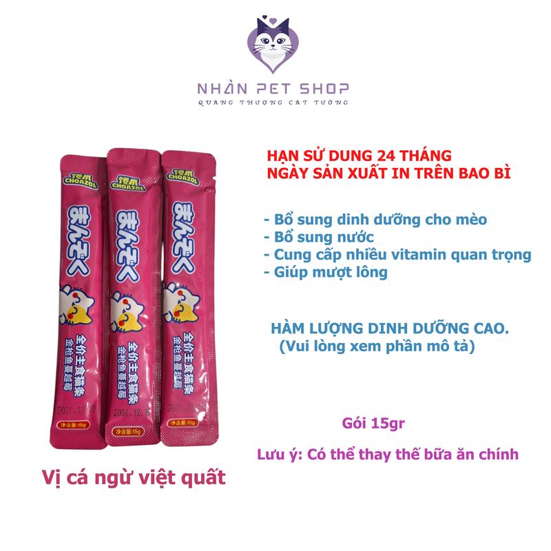 Combo 100 Thanh Súp Thưởng Cho Mèo Choazol Dành Cho Mèo Từ 2 Tháng Tuổi - Nhàn Pet Shop 3