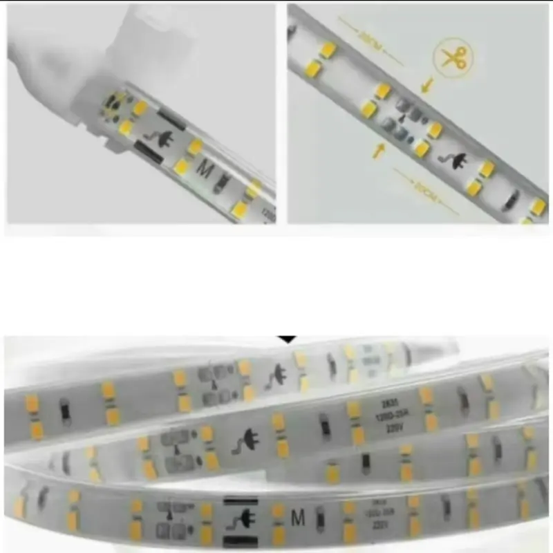 Combo 5m kèm nguồn led dây công nghệ không dây dẫn siêu sáng 2 hàng led hắt trần thạch cao 4