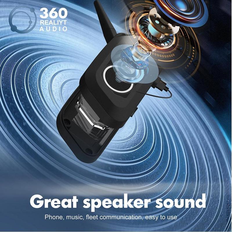 Product Introduction of Motorcycle Helmet Intercom Headset, Motorcycle Bluetooth-compatible Helmet Headset Walkie Talkies, Waterproof Full Duplex Communicator for Riders 7