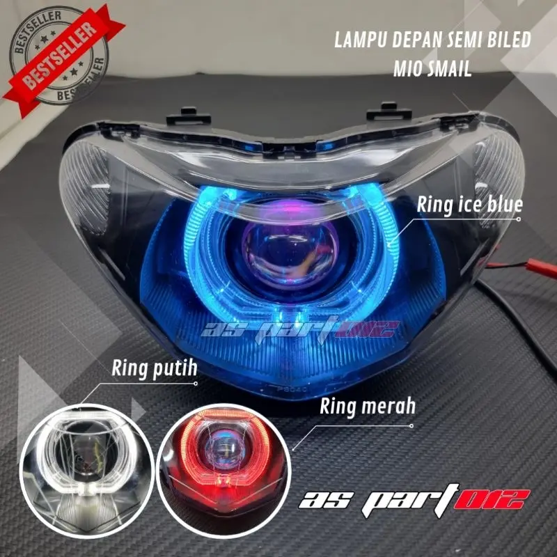 REFLEKTOR LAMPU DEPAN MIO SMAIL SEMI BILED SUPER TERANG LAMPU DEPAN BILED MIO NEW SMAIL ALA-ALA BILED 0