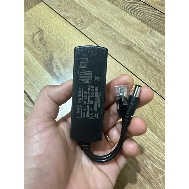 Bộ Chuyển Đổi Splitter Cho Camera IP Không PoE Tách 48v ra 5V và 48V ra 12V 4