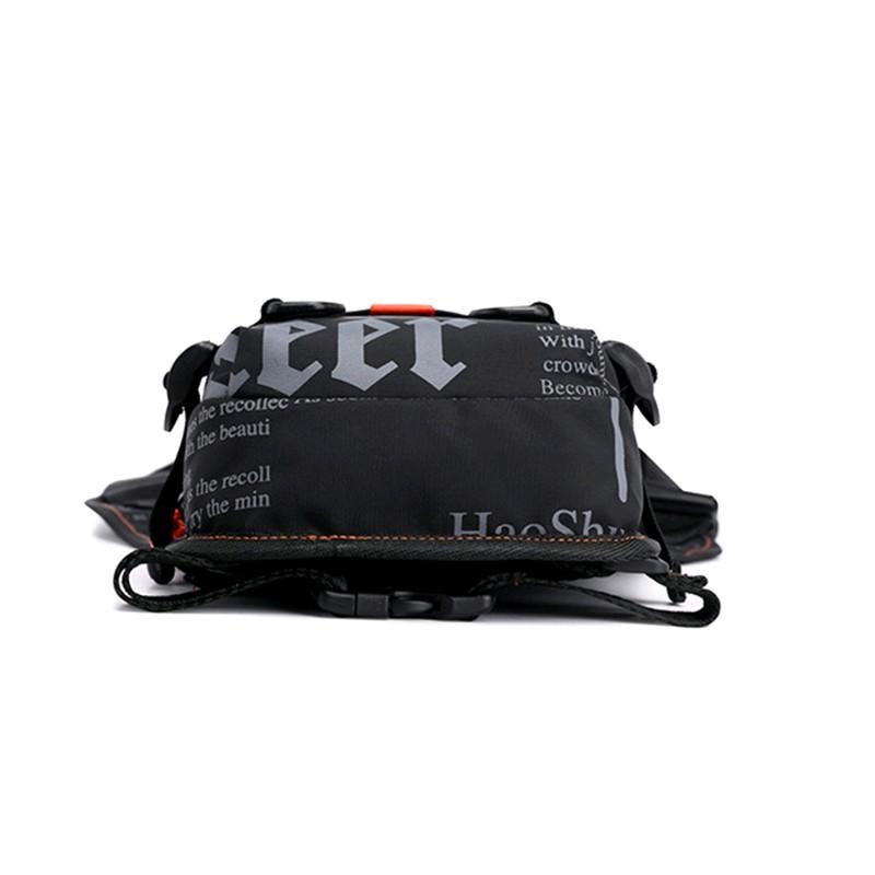 Tas Selempang Pria Sling bag Tas paha multifungsi Waistbag Hitam Pinggang 3