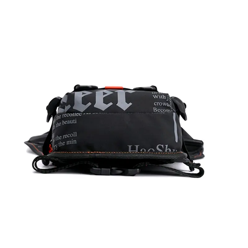 Tas Selempang Pria Sling bag Tas paha multifungsi Waistbag Hitam Pinggang 3