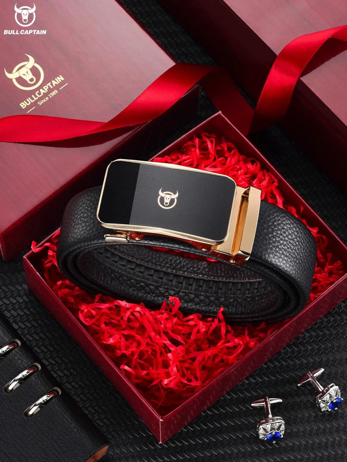 Men's Business Fashion Belt, Minimalist Automatic Buckle Belt, Trendy All-match & Exquisite Belt for Birthday Gift