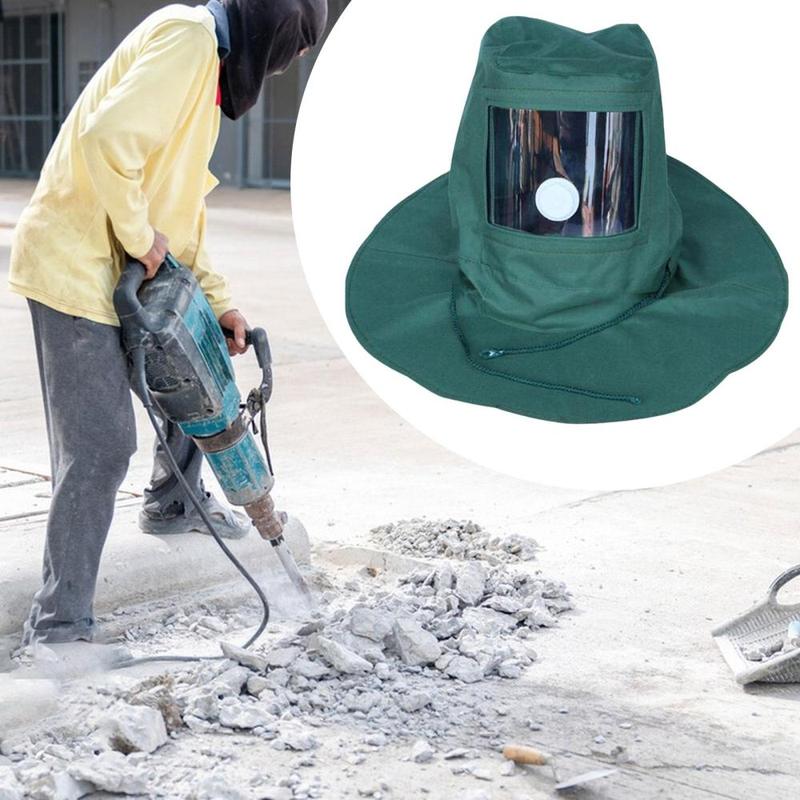 Sand Blasting Mask Breathable Valve Design Sand Blasting Hood Anti Dust Hood for Polishing Cutting Spraying Sanding Cement Plant 6