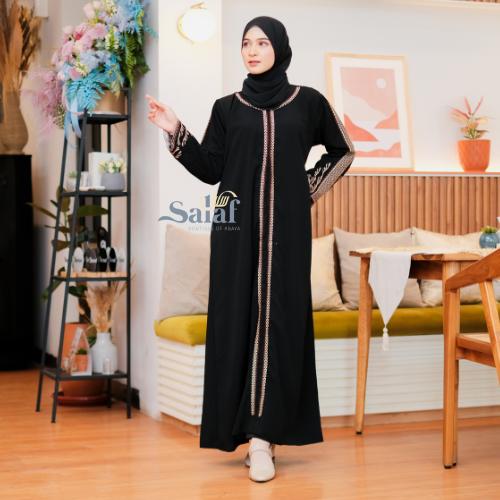 Baju Gamis Abaya Terbaru 2025 Kekinian Bahan Jetblack Import Model Simple Dan Elegant Mewah Hitam Lembut Dress Muslim Wanita Bordir Dewasa - Bordir Bata Baju Gamis Abaya Terbaru 2025 Kekinian Bahan Jetblack Import Model Simple Dan Elegant Mewah Hitam Lembut Dress Muslim Wanita Bordir Dewasa - Bordir Bata