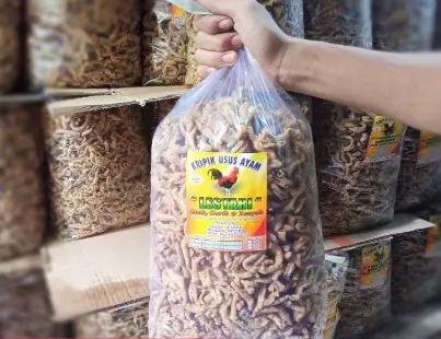 keripik usus ayam Premium 1kg camilan Kripik  gurih renyah enak Food Snacks Crispy