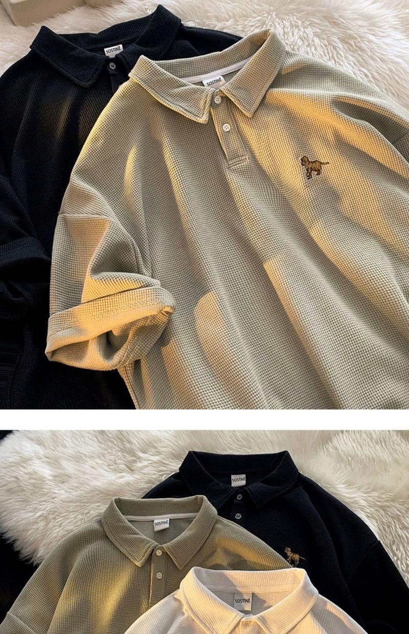 Product Introduction of Áo Polo Bánh Quế, Phong Cách Preppy, Dành Cho Nam Giới, Hợp Xu hướng, Thích Hợp Cho Mùa Hè, Thích Hợp Cho Học Sinh, Thiết Kế Đẹp, Dễ Phối Đồ, Ve Áo, Áo Phông ngắn Tay Áo, Mỏng 3
