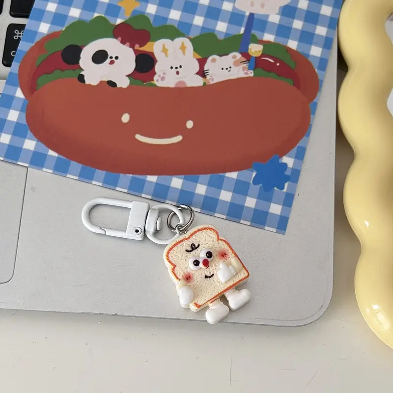 Khóa Bánh Quy Mô Phỏng, Thiết Kế Đẹp Mắt, Màu Trắng, Dành Cho Tay Và Bàn Chân, Mặt Dây Chuyền Đồ Chơi Kẹo Vui Nhộn Phụ Kiện Tạo Kiểu Bánh Quy Phô Mai, G72, Khóa Chìa Khóa 6