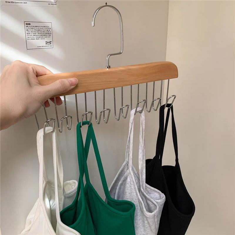 Móc Phơi Bằng Gỗ 8 nhánh Treo Đồ Đa Năng, Móc Gỗ Treo Đồ Lót , Cà Vạt , Dây Lưng Tiện Dụng 1