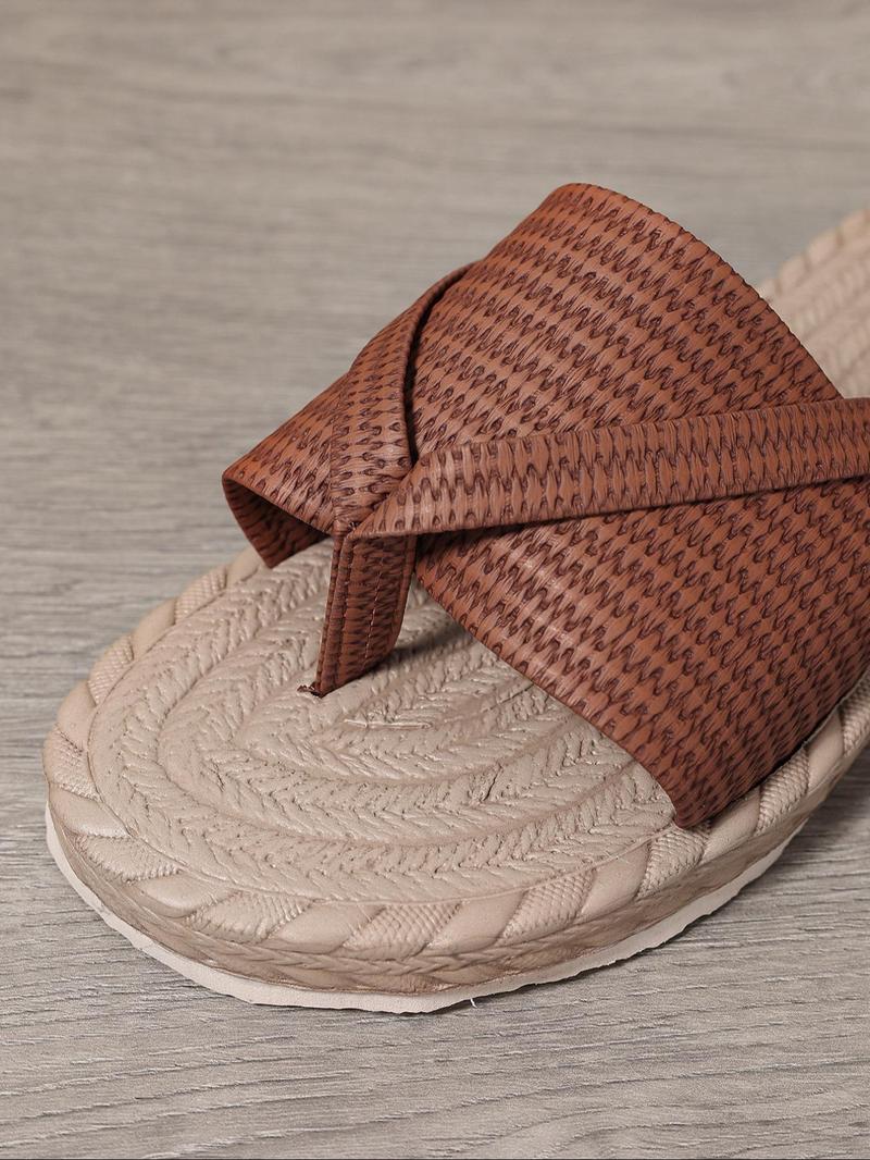 Product Introduction of Women's Fashionable Plain Color Toe Thong Slides, Casual Comfortable Flat Sandals for Outdoor Vacation, Versatile Slippers for Daily Wear, Walking Shoes 6