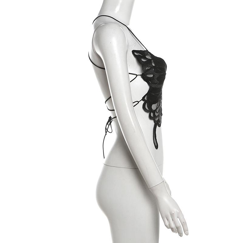 Product Introduction of Áo Vest Có Nơ, Thiết Kế Hở Lưng, Màu Trơn Gợi Cảm Nữ Top Women Umi Kem Kaki 13
