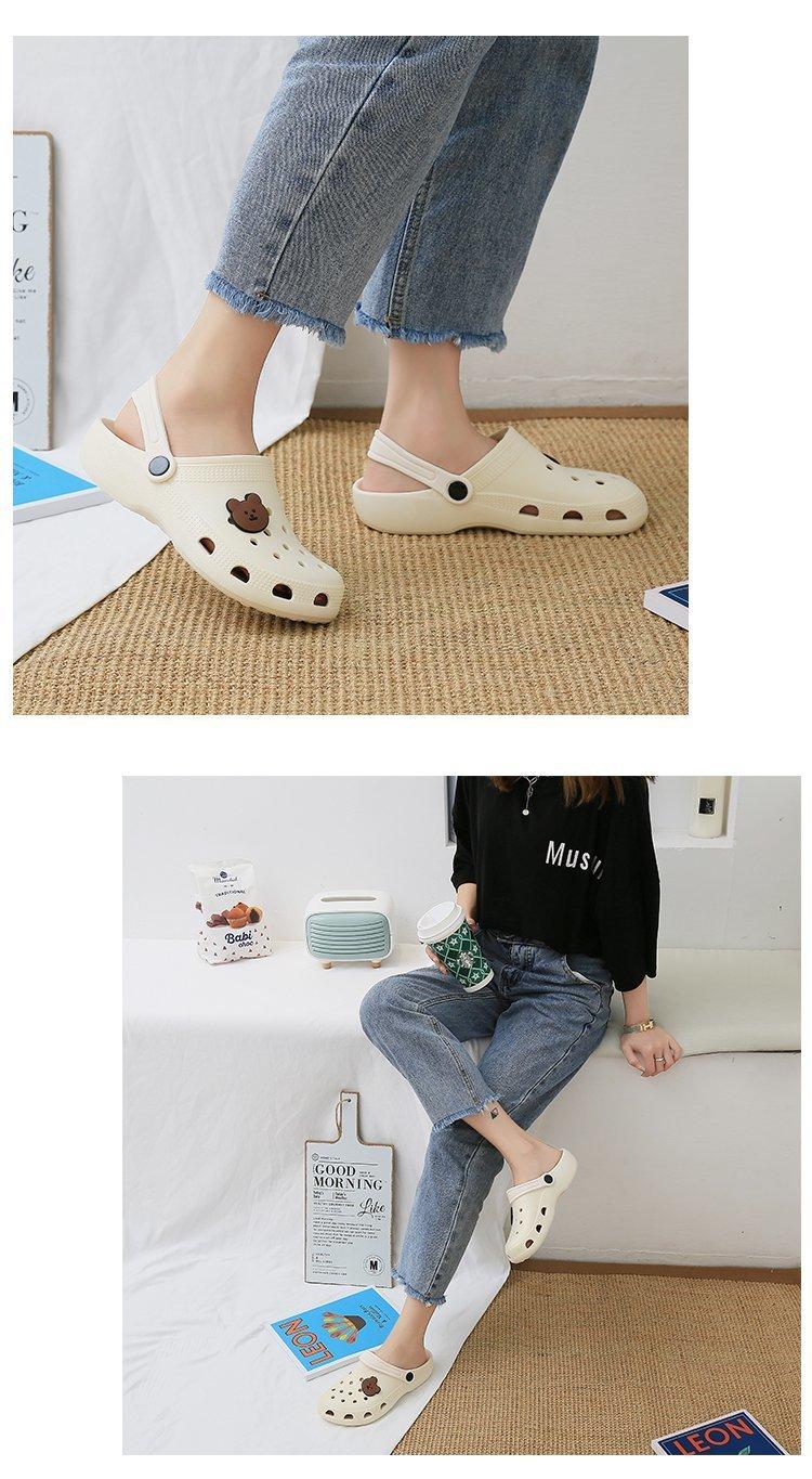 Product Introduction of Hole shoes women's non-slip cute girly heart summer fashion 4