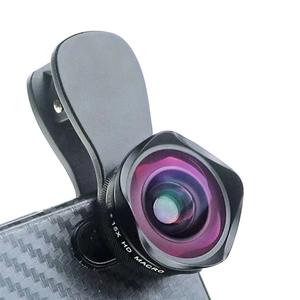 2-in-1 15x Phone Camera Lens 4K HD Macro Lens Wide Angle Lens Close-up Macro Lens Compatible with iPhone Samsung Phones Accessory Smartphone Cellphone